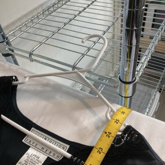 Shop Intuition by Jaye Hersh Women's Lace Silk Cami Top Size L Shell Delicate - Picture 3 of 10